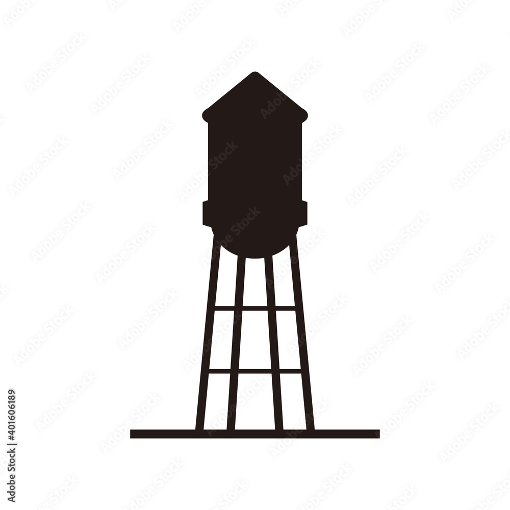 Water tower logo design template vector illustration