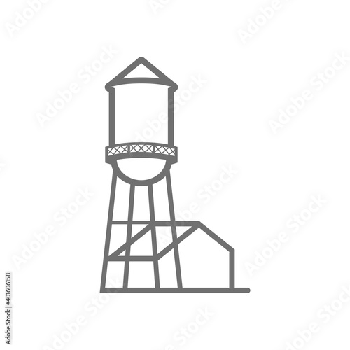 Water tower logo design template vector illustration