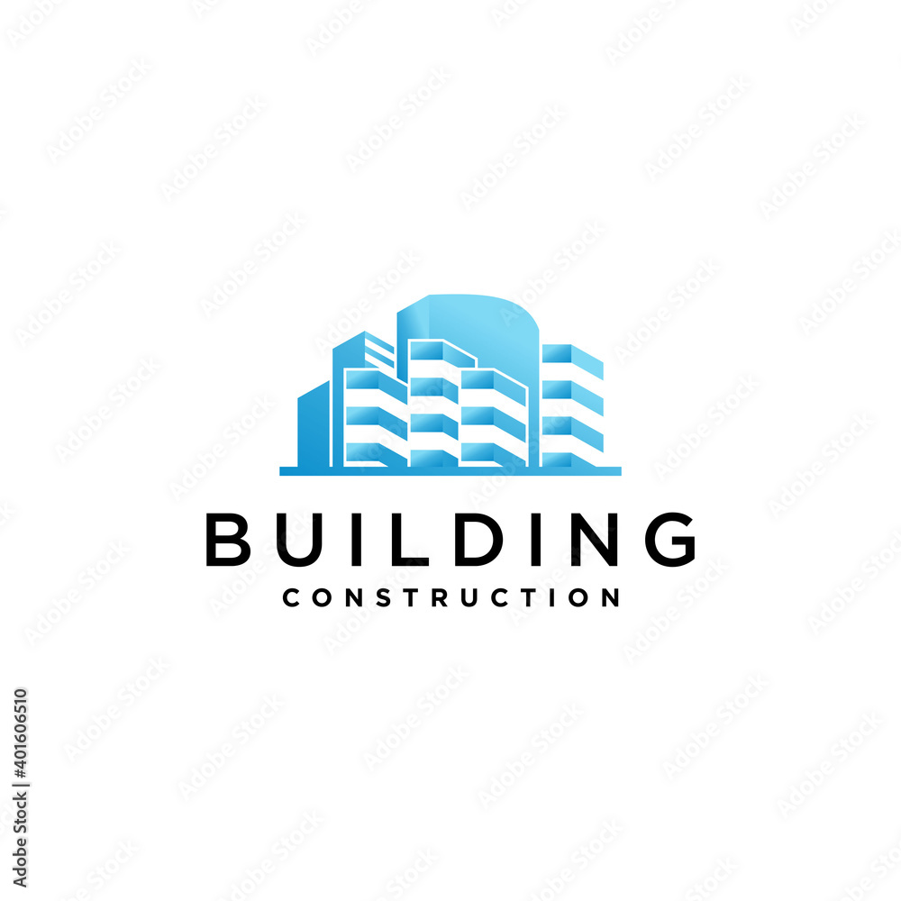 Building illustration logo design in modern style and shape. Premium Vector part 2