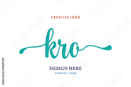 KRO lettering logo is simple, easy to understand and authoritative