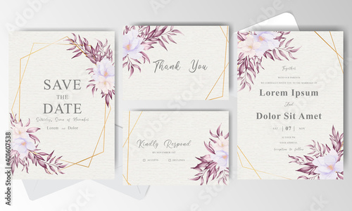 Wedding Invitation card bundle template