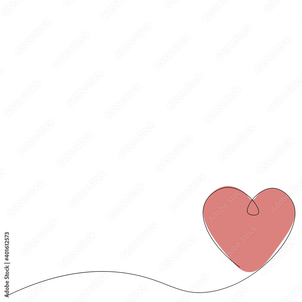 Valentines day heart background vector illustration