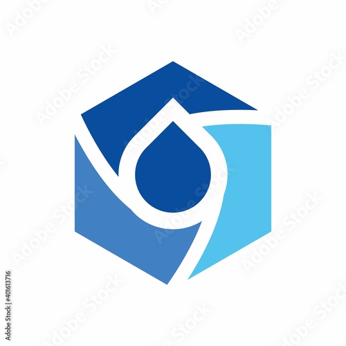 Water oil drop logo design template vector illustration