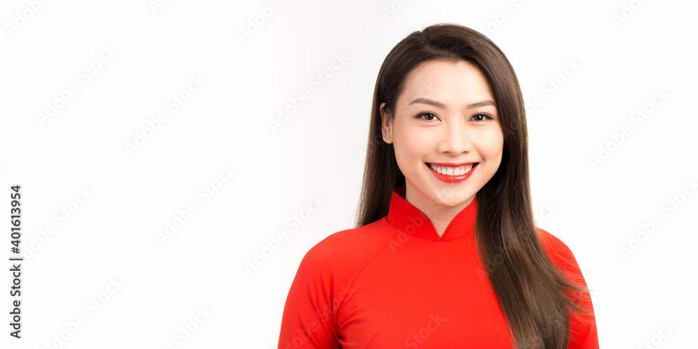 Vietnamese beautiful women in the red gulf of Vietnam traditional dress Vietnamese beautiful women in the red gulf of Vietnam traditional dress