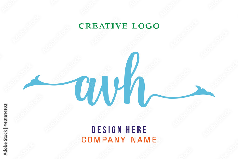 Avah Lettering AVH lettering logo is simple, easy to understand and authoritative ...