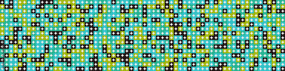 Fototapeta premium Abstract Geometric Pattern generative computational art illustration