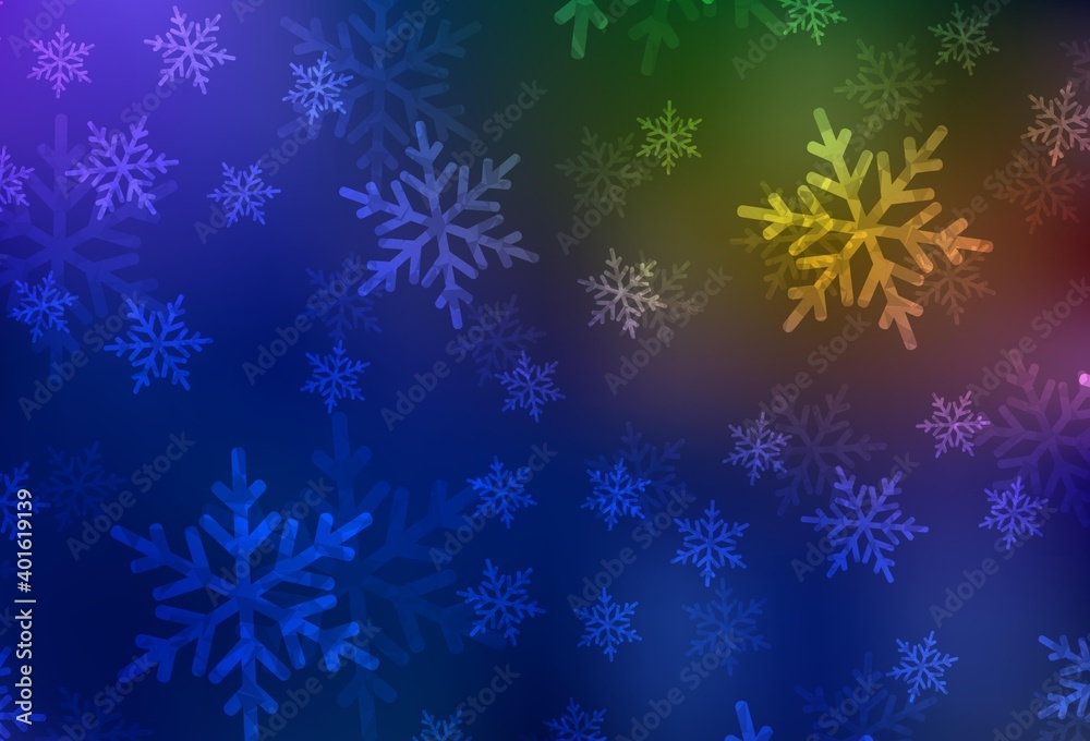 Dark Blue, Yellow vector layout in New Year style.