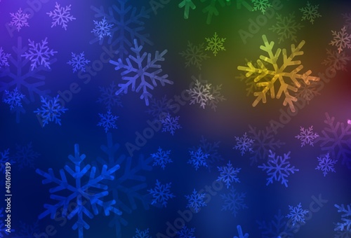 Dark Blue, Yellow vector layout in New Year style.
