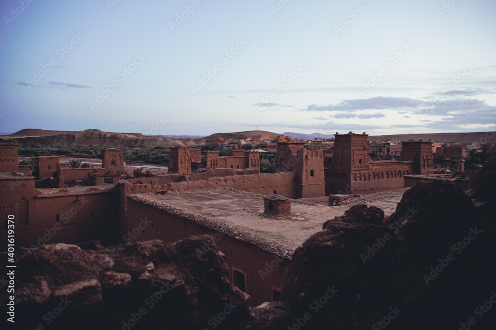 Traditional kasbah, city of Aid Ben Hadou in Morocco