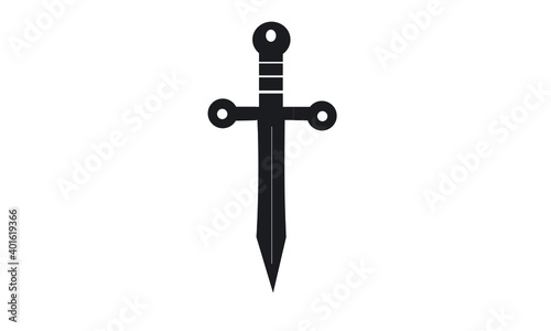 Sword royal icon for battle T logo