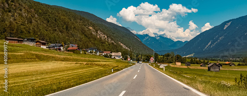 Beautiful alpine summer view near Tarrenz, Tyrol, Austria photo