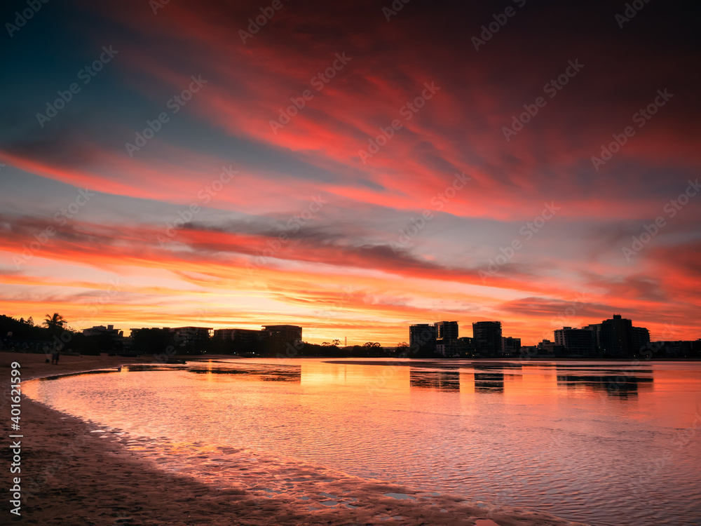 Beautiful Riverside Sunset with Reflections Maroochydore