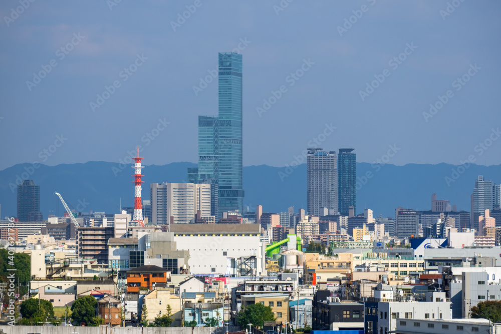 阿倍野・天王寺方面の高層ビルとタワーマンション