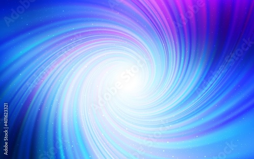 Light Pink, Blue vector texture with milky way stars. Glitter abstract illustration with colorful cosmic stars. Smart design for your business advert.