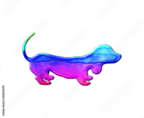 Dog pet LGBT Gay Flag Color illustration