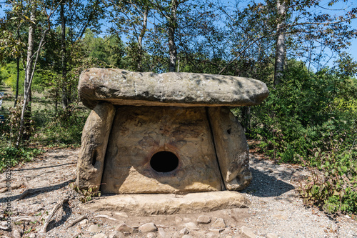 Small stone dolmen on the Black Sea coast