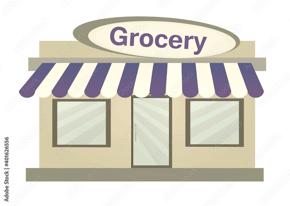 Small grocery store. vector illustration Small grocery store. vector illustration