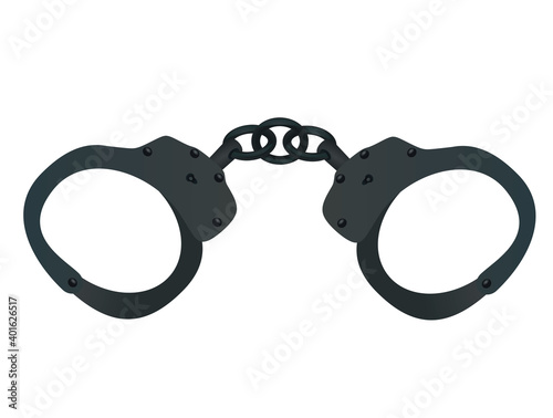 Handcuffs for arrest. vector illustration