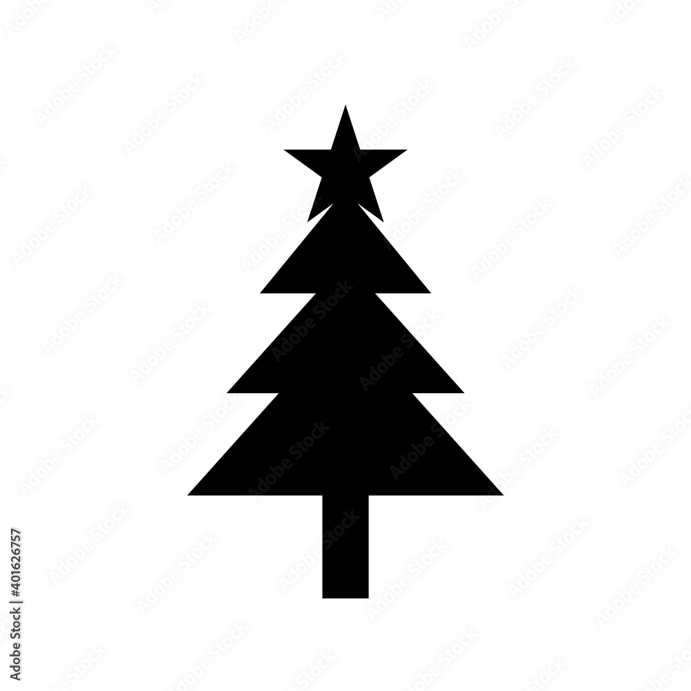 Christmas tree black icon. New year icons Christmas tree black icon. New year icons