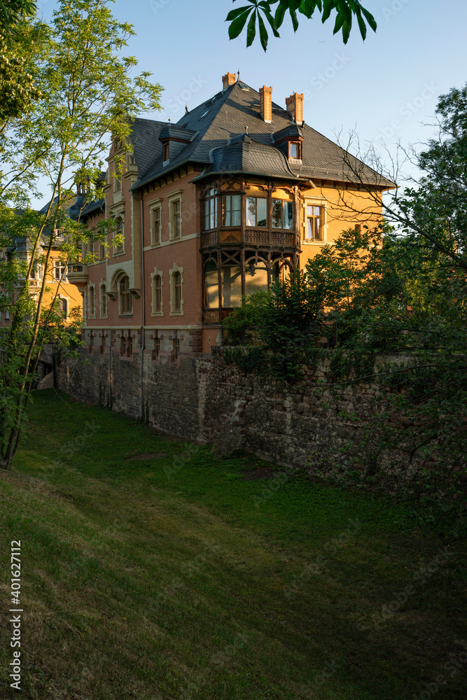 Altstadt mit schönen Bürgerhäusern in Naumburg/Saale an der Straße der Romanik, Burgenlandkreis, Sachsen-Anhalt, Deutschland