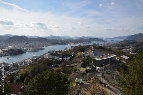 日本の広島県尾道市の美しい風景