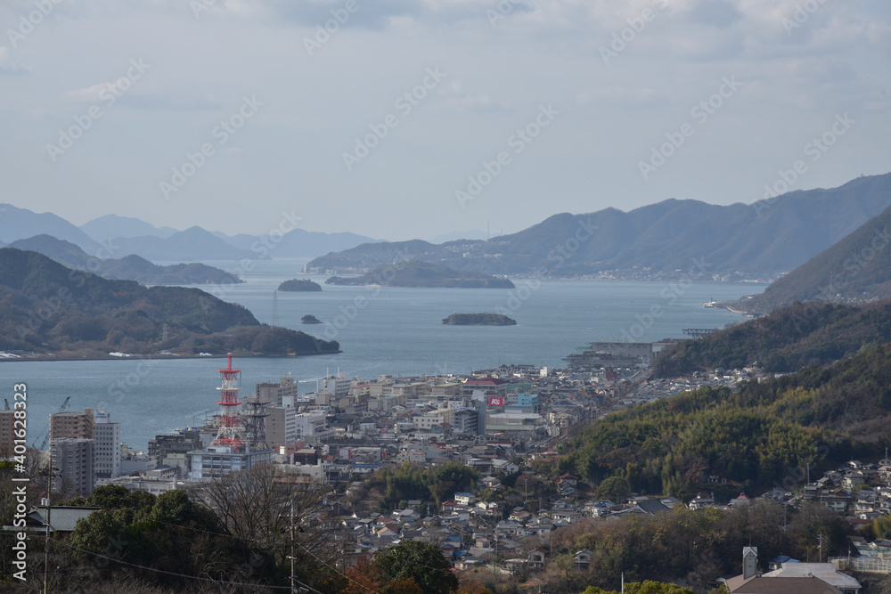 日本の広島県尾道市の美しい風景