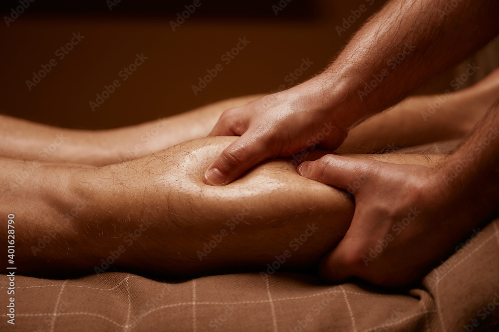 Fototapeta premium close up of a person receiving a massage