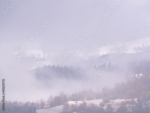 Carpatian mountains at the fog © Sergii Mironenko