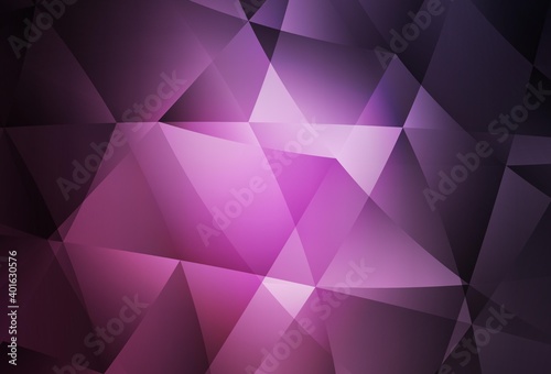 Dark Pink vector triangle mosaic texture.