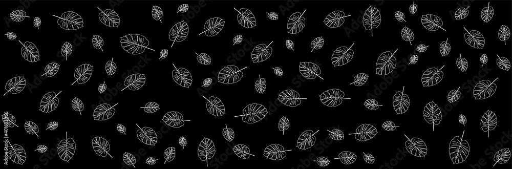 black and whiter pattern leaves background black and whiter pattern leaves background