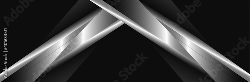 Modern silver black banner design