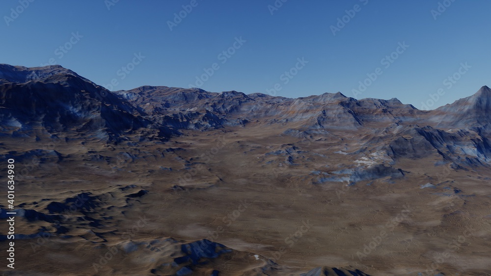 alien planet landscape, science fiction illustration, view from a beautiful planet, beautiful space background 3d render
