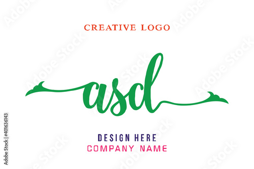 Asd lettering logo is simple, easy to understand and authoritative