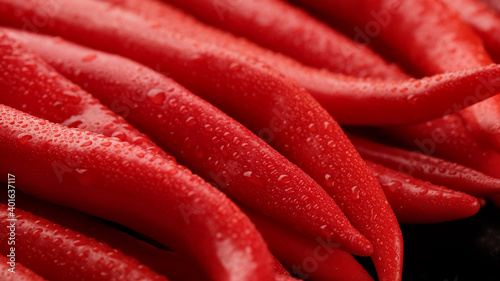 red hod chili pepper close up