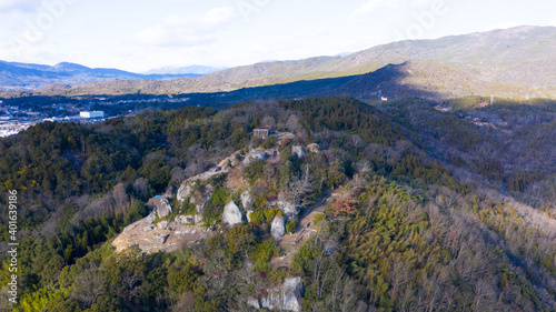 岐阜県 中津川 苗木城跡 ドローン空撮