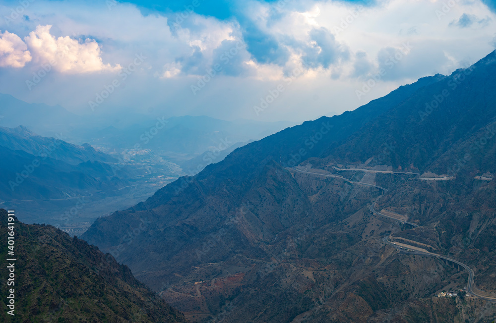 Beautiful Mountain road to Al Baha , Saudi Arabia Beautiful Mountain road to Al Baha , Saudi Arabia