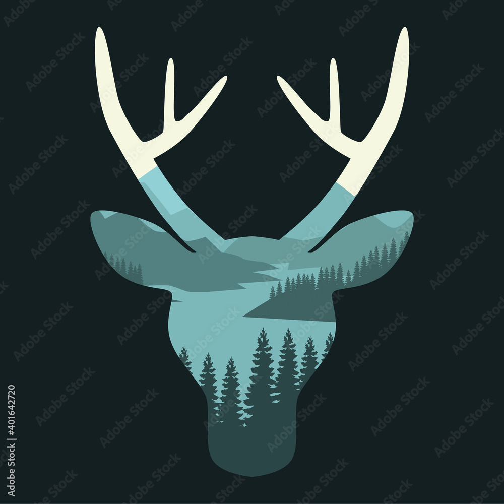 Deer landscape travel mountains outside Deer landscape travel mountains outside