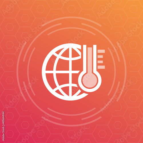 global warming, climate change vector icon