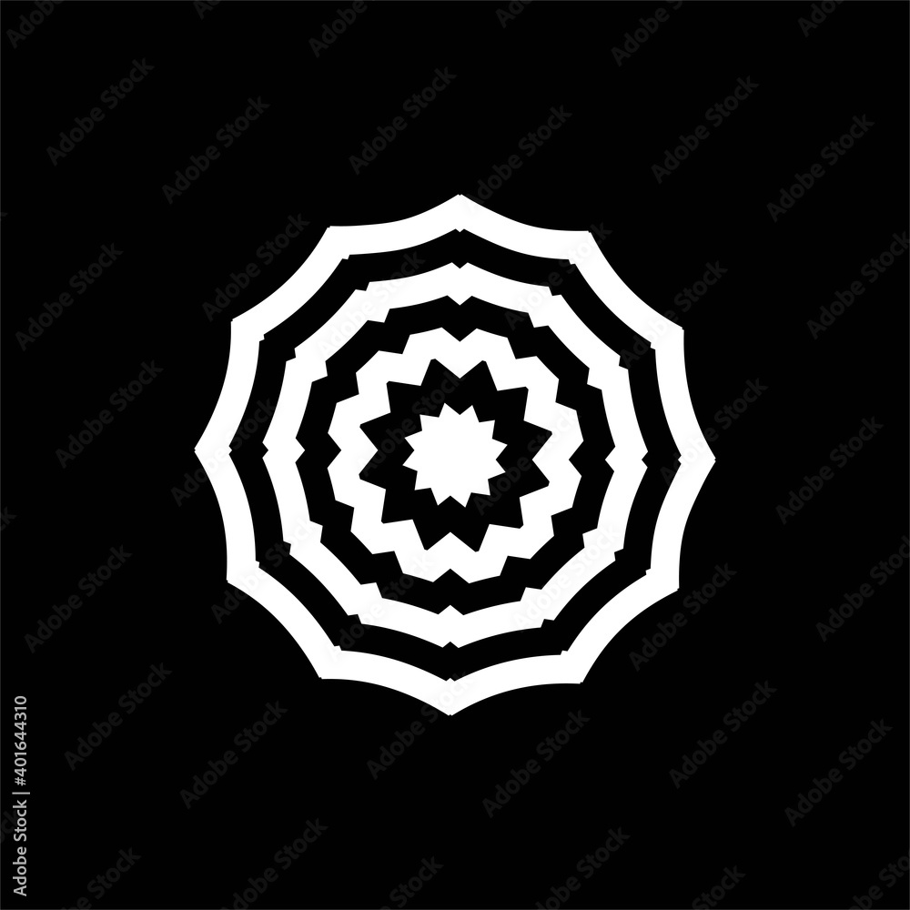 unique, simple, creative flower mandala logo concept for tattoo logos, batik