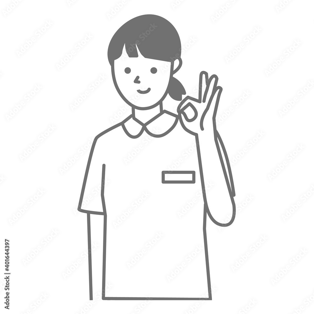 Vector illustration of nurse pose Vector illustration of nurse pose