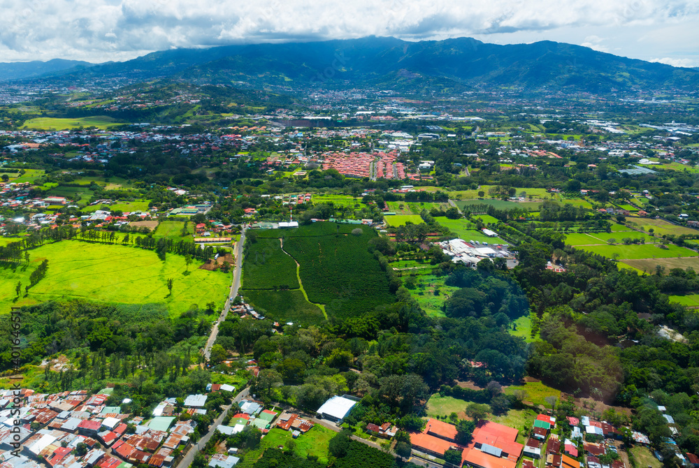 Aerial view, San Jose, Costa Rica, Central America, America