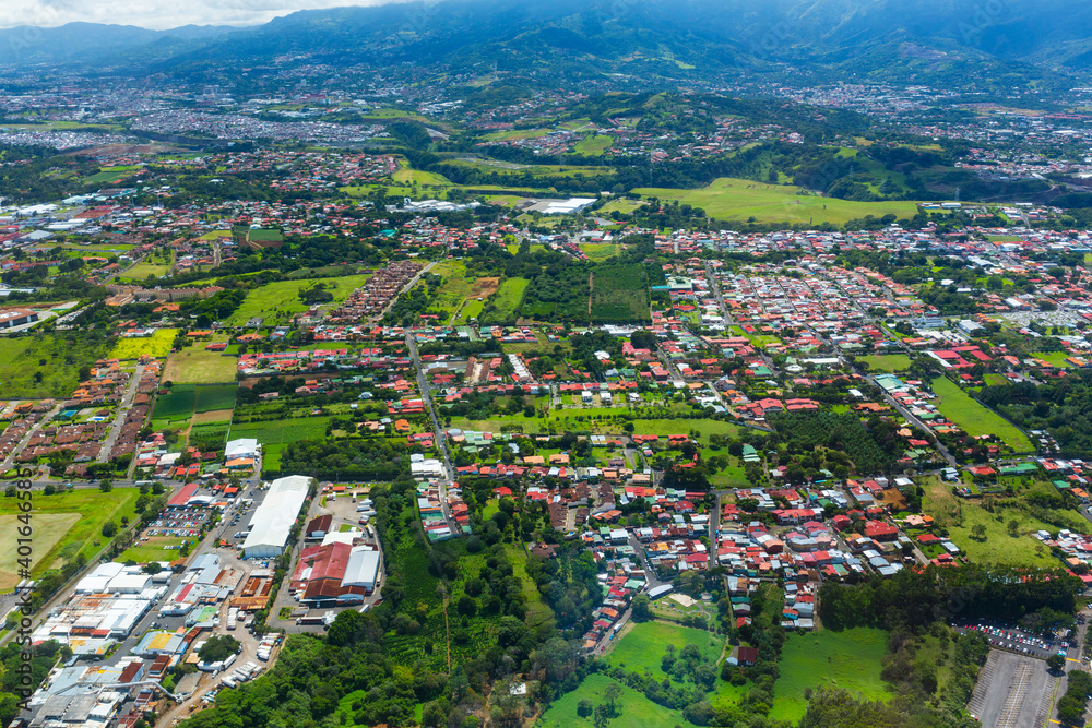 Aerial view, San Jose, Costa Rica, Central America, America Aerial view, San Jose, Costa Rica, Central America, America