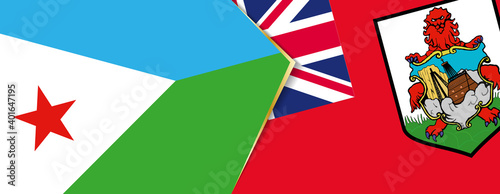 Djibouti and Bermuda flags, two vector flags.