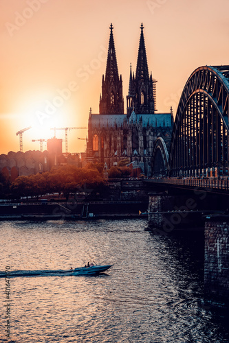 Köln Sonnenuntergang am Dom