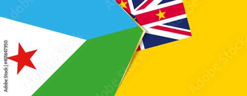 Djibouti and Niue flags, two vector flags.