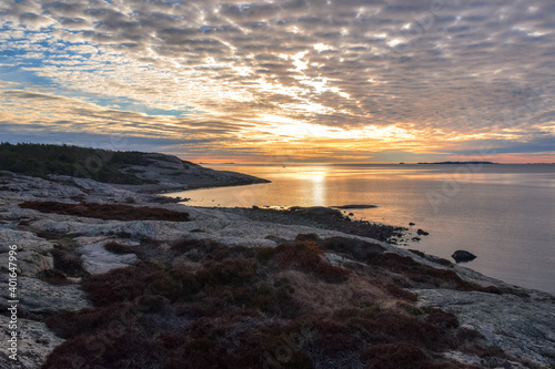Sunset view over the North Sea 