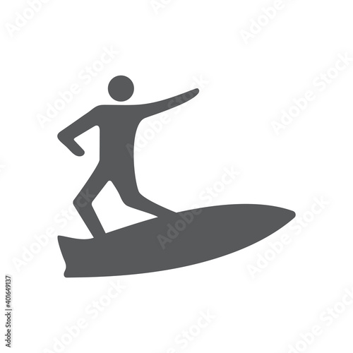 Surfing icon design template vector isolated illustration