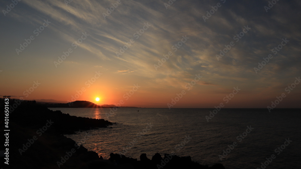 Fototapeta premium jeju island sunset
