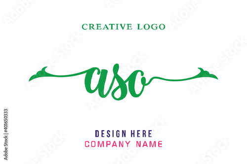 ASO lettering logo is simple, easy to understand and authoritative