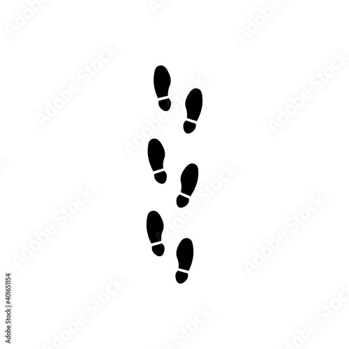 Footprint outline icon. Symbol, logo illustration for mobile concept and web design.